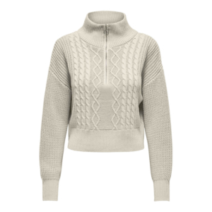 Only Doritta Cable Zip Beige