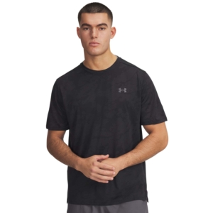 Under Armour Jacquard Tech Vent T-shirt Heren Zwart