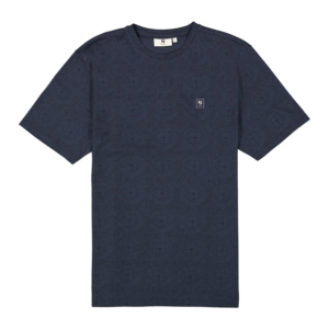Garcia Print Logo T-shirt Heren Blauw