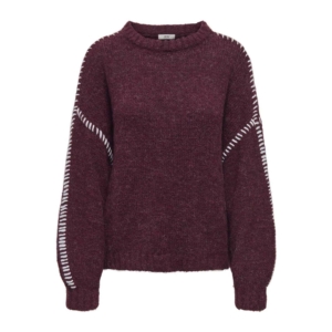 Jacqueline De Yong Zoey Life Pullover Wijnrood