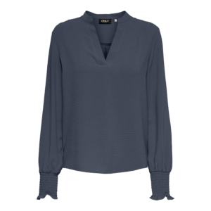 Only Mette V-neck Smock Top Blauw