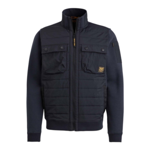Pme Legend Zip Jacket Sweat Mixed Padded Blauw