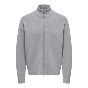 Only & Sons Blake High Neck Cardigan Grijs