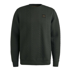 Pme Legend Crewneck Cable Jacquard Grijs