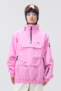 FlexHood Unisex Anorak Snowboard Jacket Neon Roze