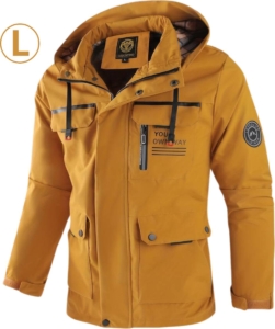 Nivard Windjas Voor Heren Parka Herst & Lente Jas Volwassen Geel