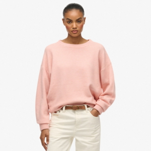 Superdry Slouchy Crew Neck Jumper Roze