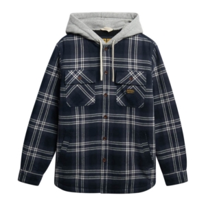 Superdry Hooded Check Shirt Blauw