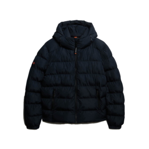 Superdry Hooded Sports Puffer Jacket Blauw