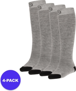 Apollo Sports Skisokken Unisex Badstof zool – 43/46 4-Pack Voordeelpakket Grijs