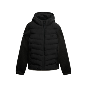 Superdry Hooded Storm Knit Hybrid Jkt Zwart