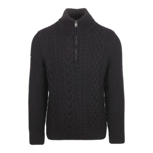 Superdry Jacob Cable Knit Half Zip Blauw