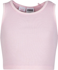 Urban Classics Washed Rib Jersey Kinder Crop top Kids 122/128 Roze