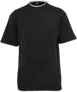 Urban Classics Contrast Tall Heren T-shirt 4XL Zwart
