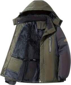 Nivard Winterjas Heren Parka Winter Jas Volwassen Stijlvol Rood