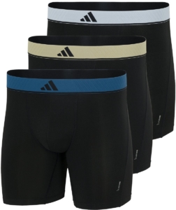 Adidas heren active flex 3P microfiber long boxers II Zwart