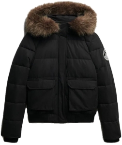 Superdry Everest Ella Bomberjack Dames Gewatteerde jassen Zwart