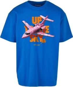 Mister Tee Up to the Sky Oversize Heren T-shirt L Blauw