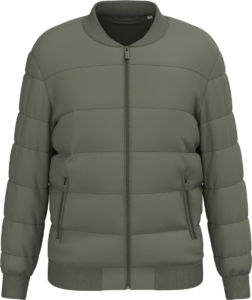 Native Spirit Ecologisch gewatteerd uniseks jasje met teddykraag NS613 Organic Khaki
