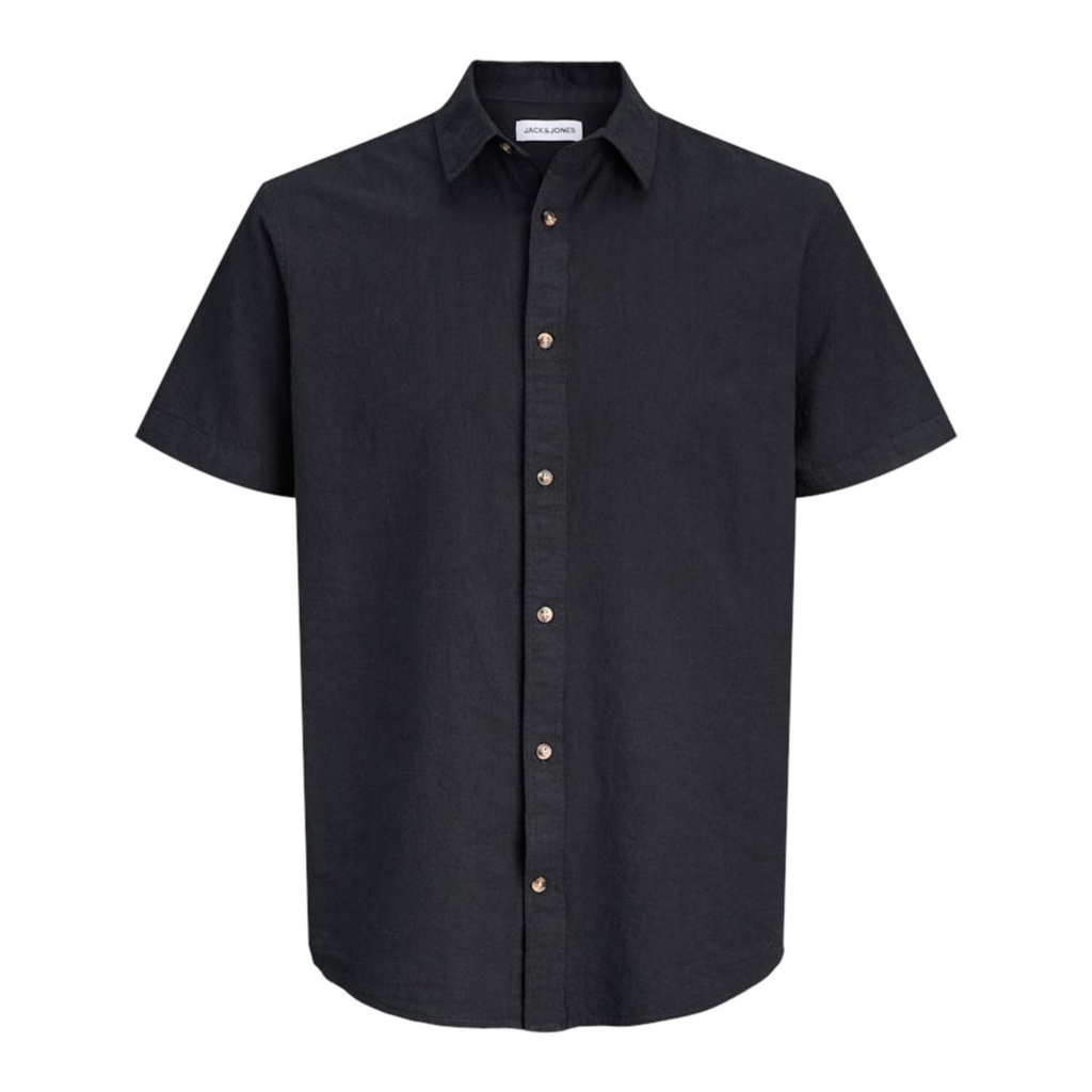 Jack & Jones Linnen Blend Shirt Zwart