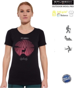 Brubeck Dames Outdoor Wool Pro Shirt – Merino Wol Blend – Lichtgewicht Ademend & Sneldrogend – Voor Hiking & Wandelen Zwart