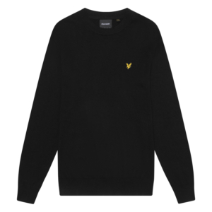 Lyle & Scott Cotton Merino Crew Neck Jumper Zwart