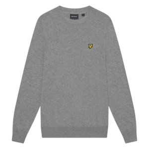 Lyle & Scott Cotton Merino Crew Neck Jumper Grijs