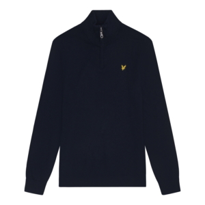 Lyle & Scott Cotton Merino 1/4 Zip Jumper Blauw
