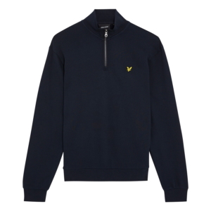 Lyle & Scott Loopback 1/4 Zip Sweat Blauw