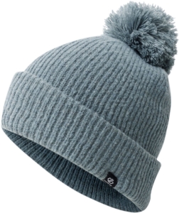 Maya gebreide beanie muts met pompon voor dames Grijs