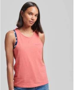 Superdry Vintage Logo Mouwloos T-shirt XS Vrouw Koraal