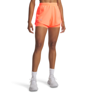 Under Armour Fly By 2-in-1 Short Dames Oranje