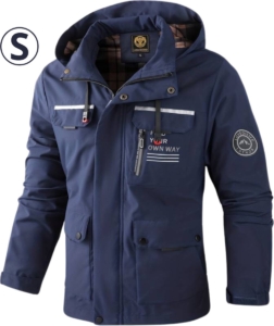 Nivard Windjas Voor Heren Parka Herst & Lente Jas Volwassen Blauw