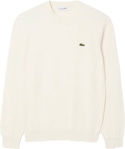 Lacoste herentrui katoen O-hals bloemwit