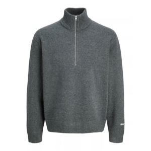 Jack & Jones Knit Half Zip Grijs