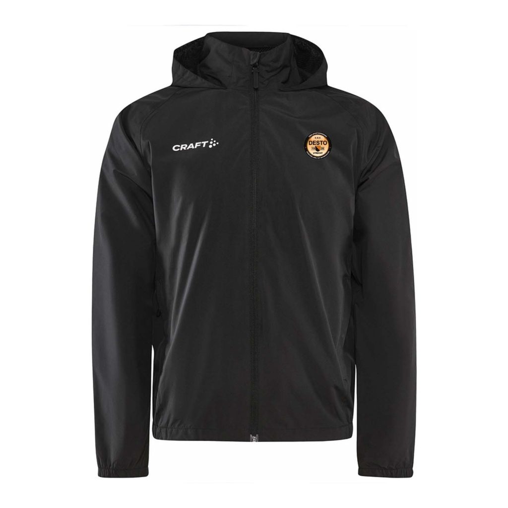 Craft Cov Desto Rain Jacket Kids Zwart