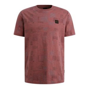Pme Legend Short Sleeve R-neck Slub Cotton Jersey Rood
