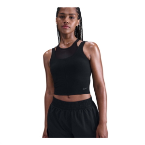 Nike One Fitted Cropped Top Zwart