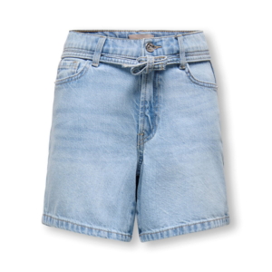 Only Kids Koggianna Hw Belt Shorts Kids Blauw