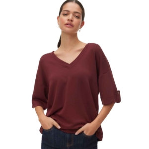 Vero Moda V-neck Top Beige