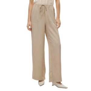 Vero Moda Elaney High Waist Loose Pant Beige