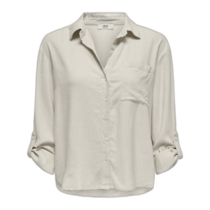 Only Caya Linen Loose Shirt Dames Wit