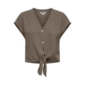 Only Siesta Ss Knot Lin Bl Shirt Bruin