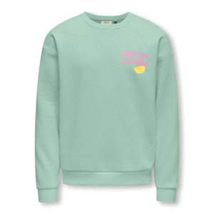 Only Kids Kogcanasta Loose Printed Sweatshirt Kids Aqua / Turqoise