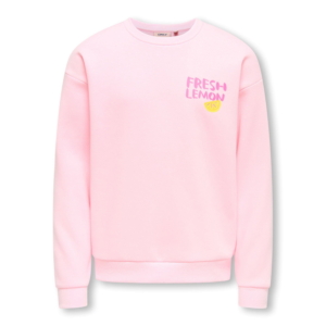 Only Kids Kogcanasta Loose Printed Sweatshirt Kids Roze