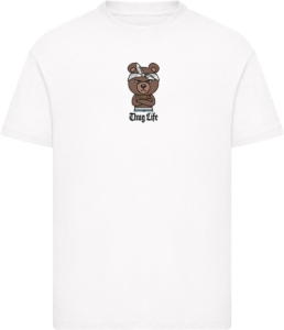 Mister Tee Kids Bandana Bear Sketch Kinder Tshirt Kids 146/152 Wit