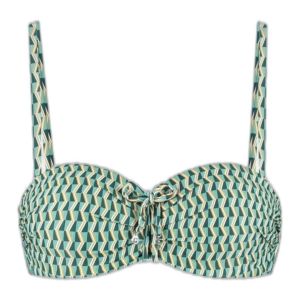 Cyell Groovy Graphic Multi-way Bandeau Bikinitop Groen