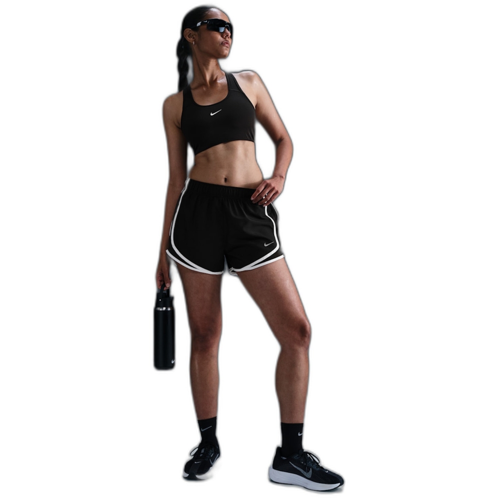 Nike W Nk Tempo Df Mr 3 Short Zwart