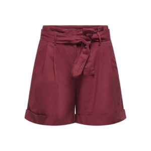 Only Isola High Waist Belt Shorts Dames Rood