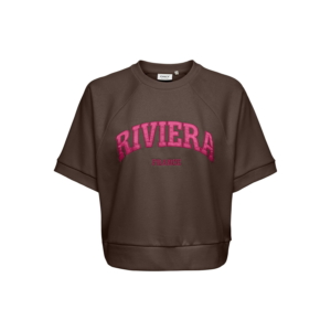 Only Daze S/s Raglan Sweatshirt Dames Bruin